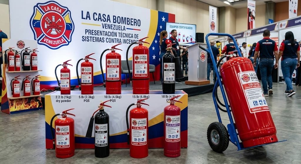 Exhibición real de equipos de La Casa Bombero Venezuela